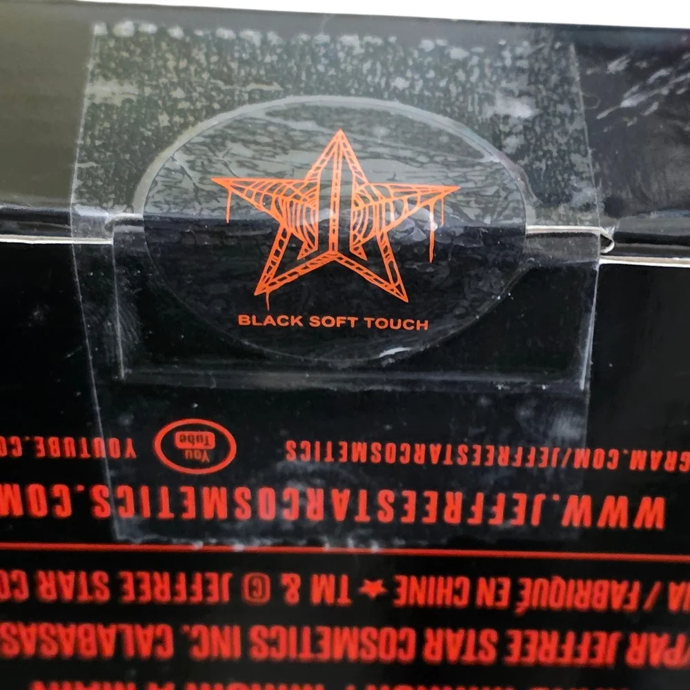 NEW Jeffree Star Black Soft Touch Mirror with Orange Star Design